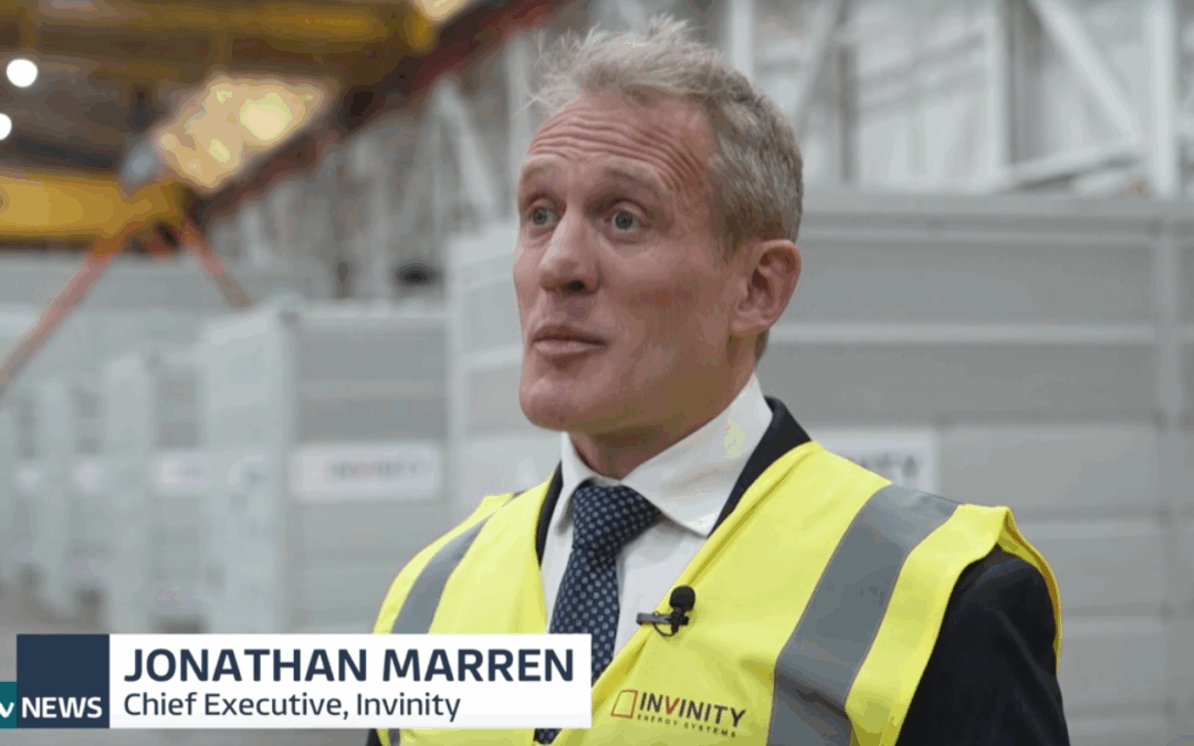 ITV News Profiles Invinity Technology as Solution to UK Wind and Solar Curtailment Challenges